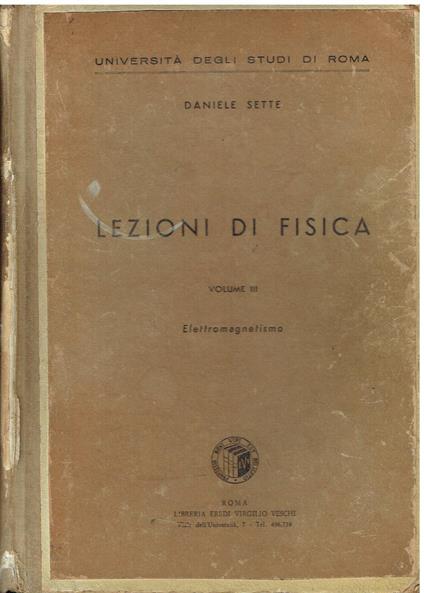 Lezioni di fisica volume III Elettromagnetismo - copertina