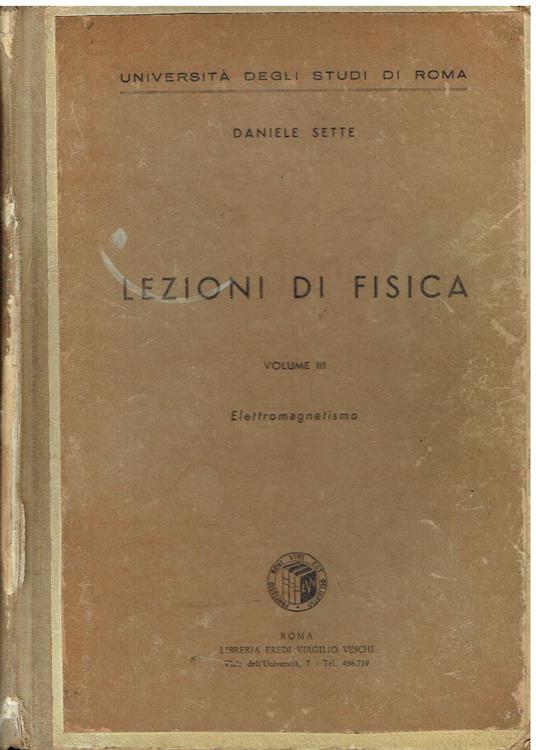 Lezioni di fisica volume III Elettromagnetismo - copertina