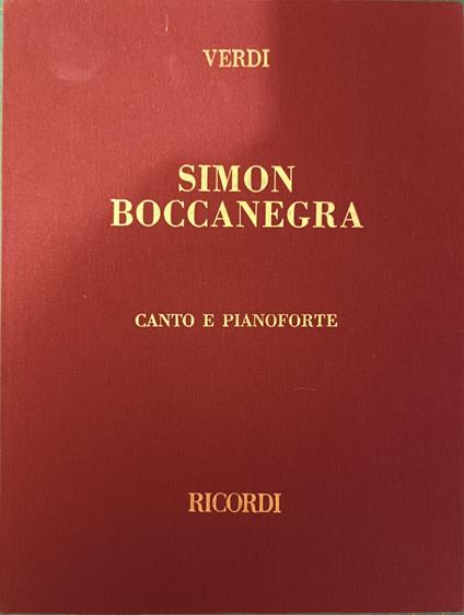 Simon Boccanegra - Giuseppe Verdi - copertina