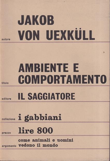 Ambiente e comportamento - copertina