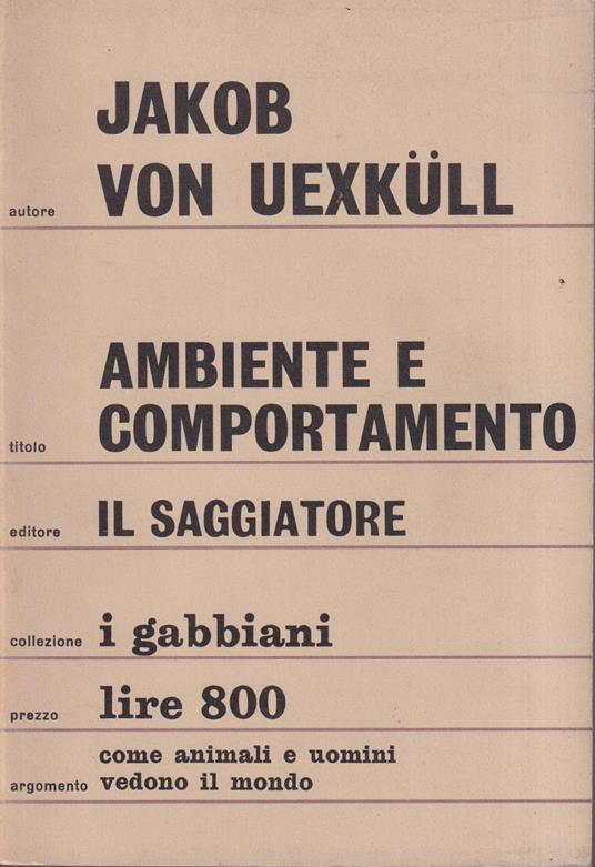 Ambiente e comportamento - copertina