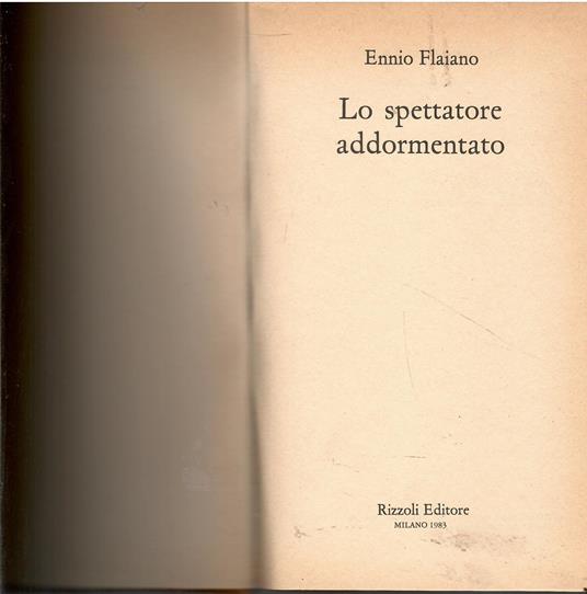 Lo spettatore addormentato cronache teatrali - Ennio Flaiano - copertina