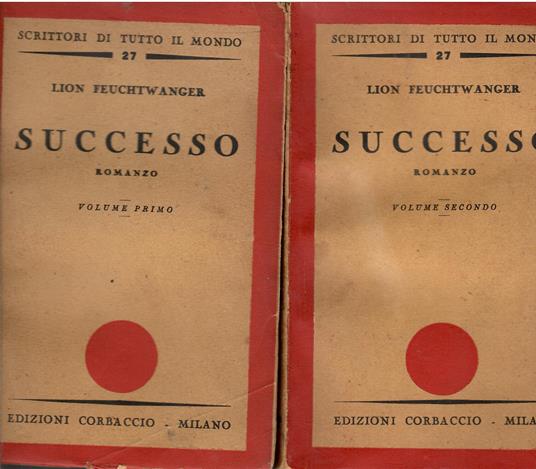 Successo - Lion Feuchtwanger - copertina