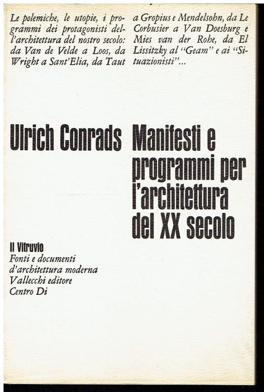Manifesti e programmi per l'architettura del XX secolo - copertina