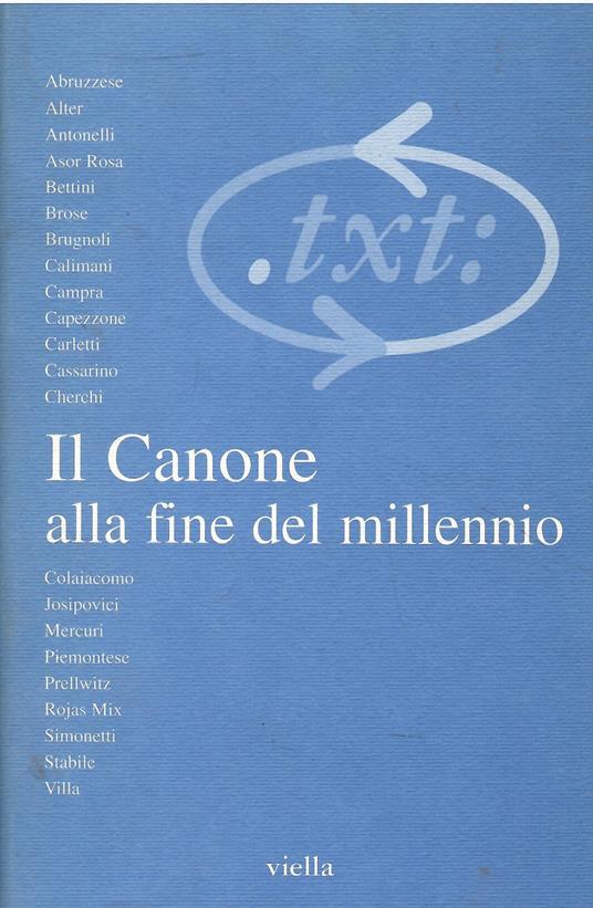 Critica del testo. Il canone alla fine del Millennio (Vol. 3/1) - copertina
