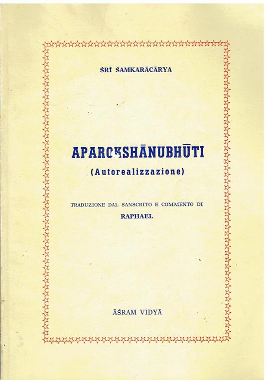 Aparokshanubhuti (Autorealizzazione) - Samkaracarya Sri - copertina