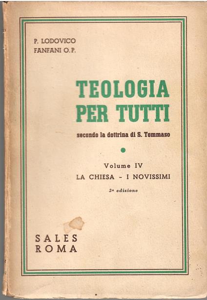 Teologia per tutti. Secondo la dottrina di S. Tommaso - copertina
