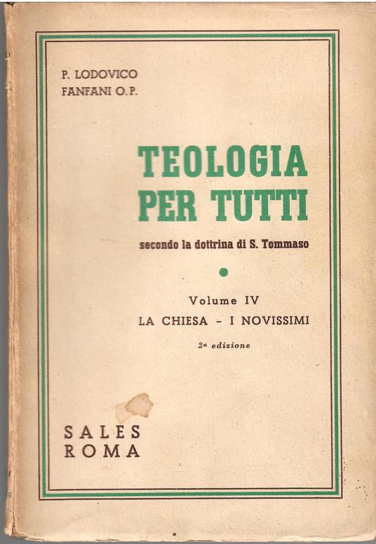 Teologia per tutti. Secondo la dottrina di S. Tommaso - copertina