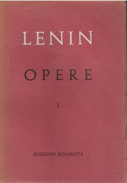 Opere 1 - Lenin - copertina