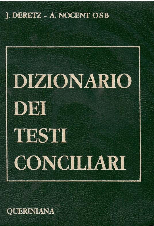 Dizionario dei testi conciliari - copertina