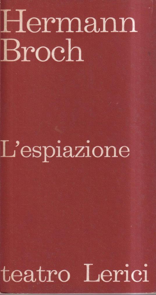 L' espiazione - Hermann Broch - copertina