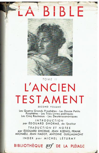La Bible : l'Ancien Testament: Tome 2, Les quatre grands prophètes, Les douze petits prophètes, Les trois livres poètiques, Les cinq rouleaux, Les deutérocaniques - copertina
