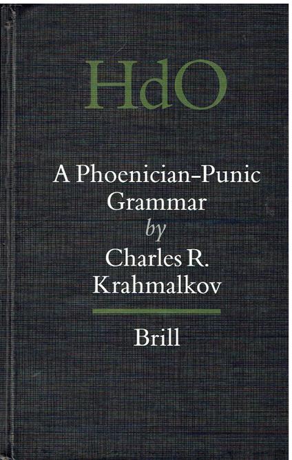 A Phoenician-Punic Grammar - copertina