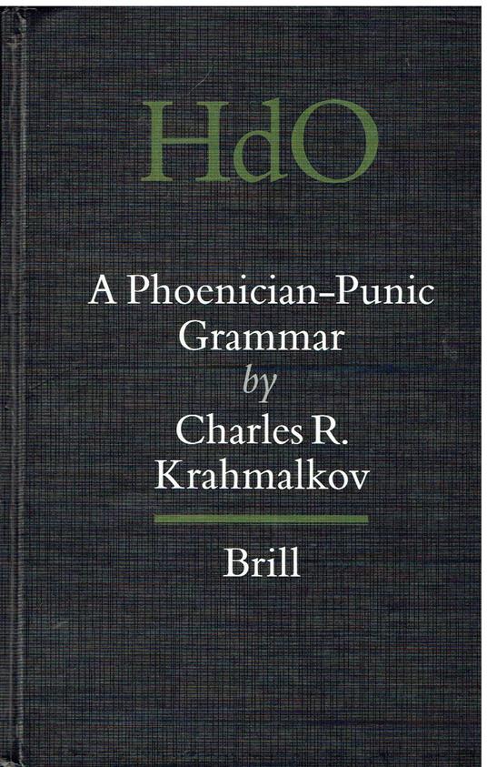 A Phoenician-Punic Grammar - copertina