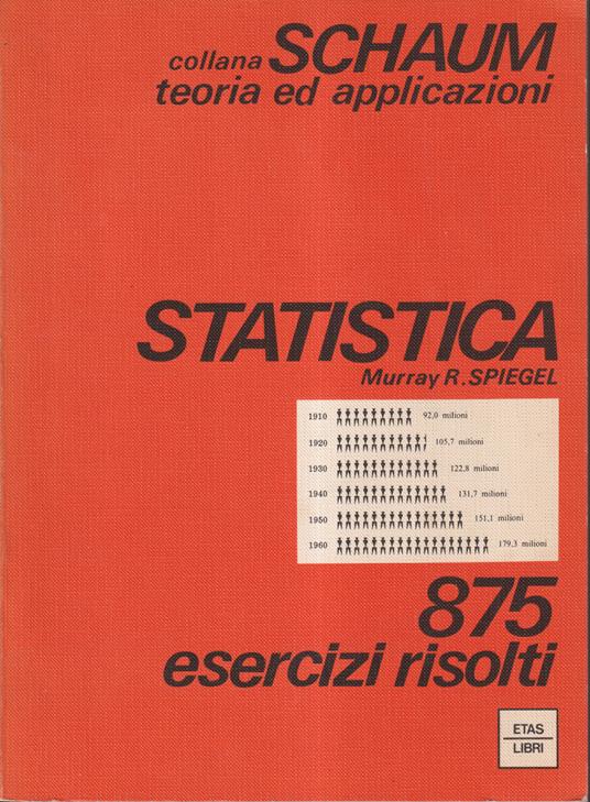 Statistica. 875 esercizi risolti - Murray R. Spiegel - copertina