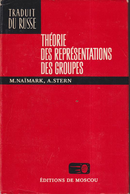 Théorie des représentations des groupes - copertina