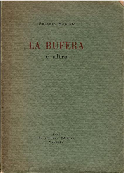 La bufera e altro - copertina