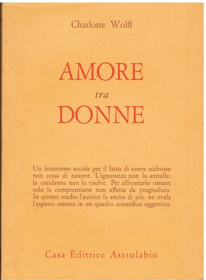 Amore tra donne - copertina
