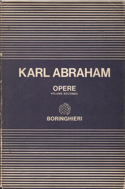 OPERE Volume 2 - Karl Abraham - copertina