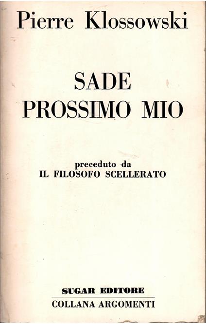 Sade prossimo mio - copertina