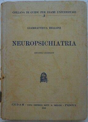 J 6238 Opuscolo Neuropsichiatria Di Giambattista Belloni 1948 - copertina