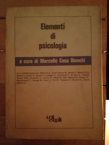 Elementi Di Psicologia - copertina