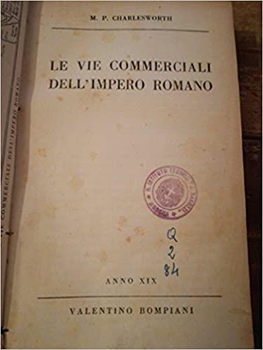 Le Vie Commerciali Dell'impero Romano - copertina