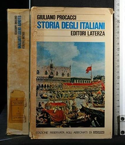 Storia degli italiani - copertina