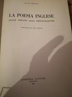 La poesia inglese dalle origini alla restaurazione parte prima (A) fino a Marlowe parte seconda testi. Dispense universitarie