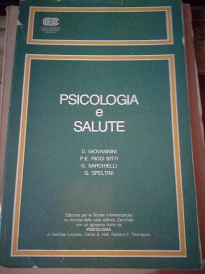 Psicologia Per La Salute - Silvia Bonino - Ambrosiana 1992 - N - copertina