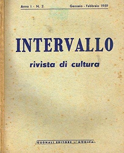 Intervallo Anno I N.2. Rivista Di Cultura - copertina