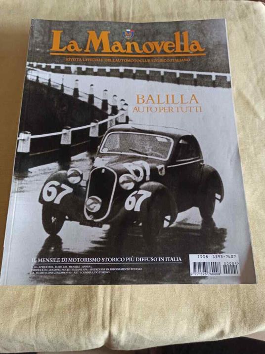 Balilla auto per tutti - La Manovella aprile 2010 - copertina