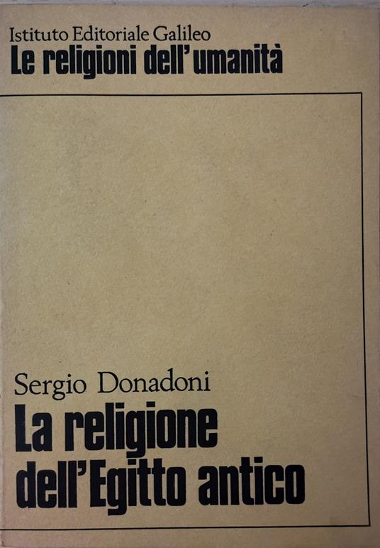 La Religione Dell'Egitto Antico - copertina