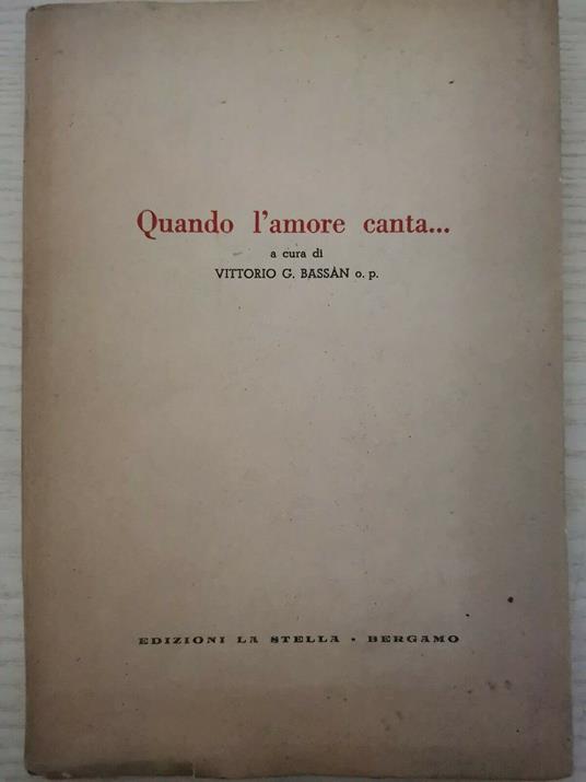 Quando l'amore canta.. - copertina