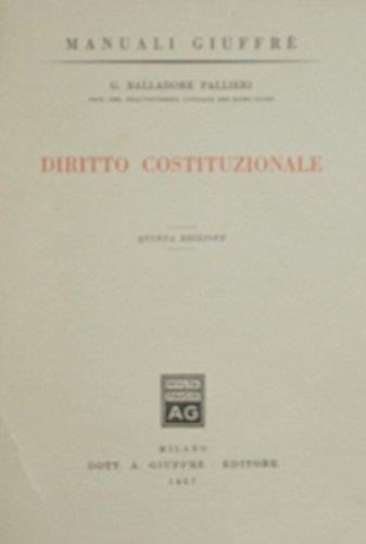 Diritto costituzionale - copertina