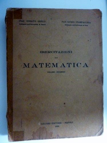 Esercitazioni Di Matematica Volume Secondo - copertina