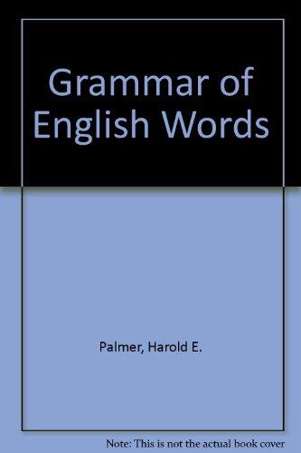 Grammar of English Words - copertina