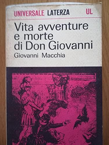 Vita Avventure E Morte Di Don Giovanni - copertina
