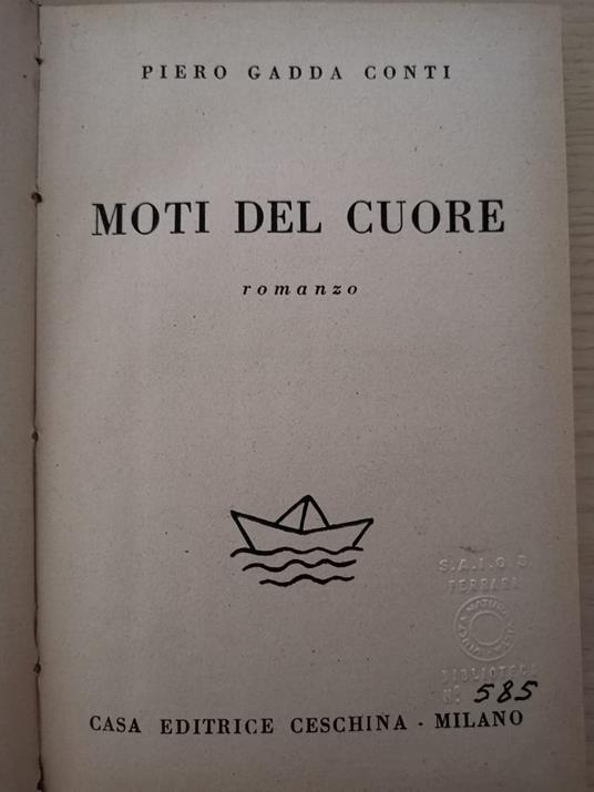 Moti Del Cuore. Romanzo - copertina
