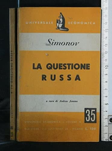 Universale Economica. La Questione Russa. Simonov - copertina