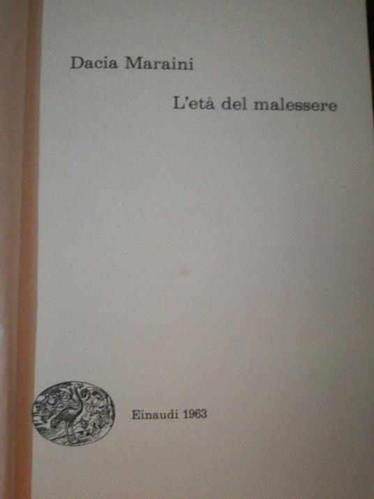 L"età del malessere - copertina