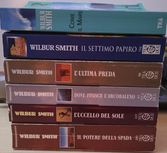 Come il mare - Il settimo papiro - L'ultima preda - Dove finisce l'arcobaleno - L'uccello del sole - Il potere della spada - 6 Volumi - copertina