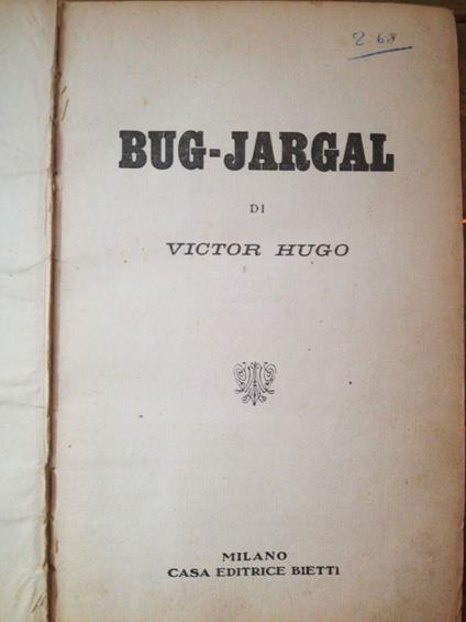 Bug-Jargal - copertina