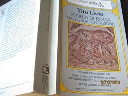 Storia Di Roma Dalla Sua Fondazione Volume Primo Libro Primo - copertina