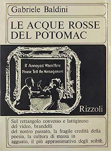 Le acque rosse del Potomac - Gabriele Baldini - copertina