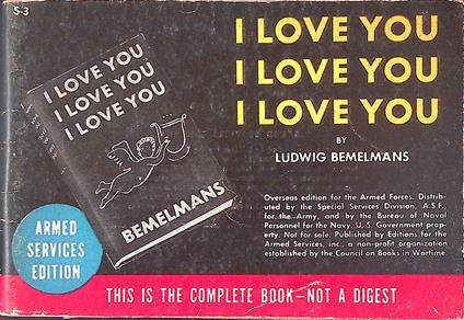 I Love You, I Love You, I Love You - Ludwig Bemelmans - copertina