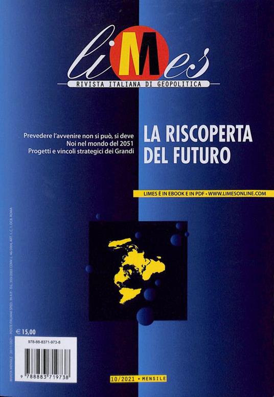 Limes. Rivista italiana di geopolitica. N. 10 - 2021. La riscoperta del futuro - copertina