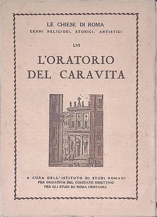 Le Chiese di Roma LVI. L'Oratorio del Caravita - copertina