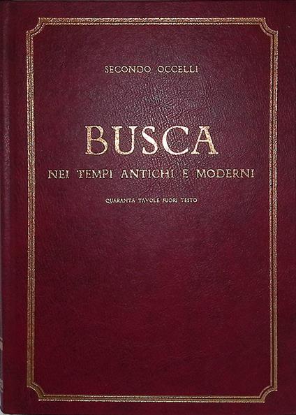 Busca nei tempi antichi e moderni - Secondo Occelli - copertina