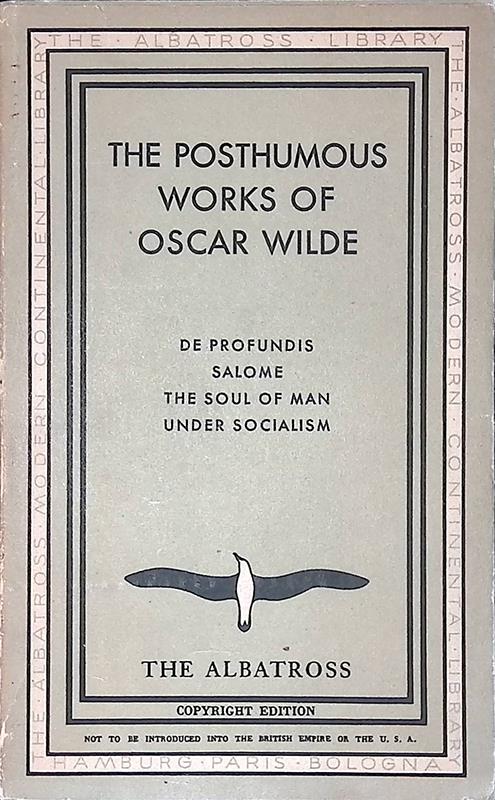 The posthumous works of Oscar Wilde - copertina